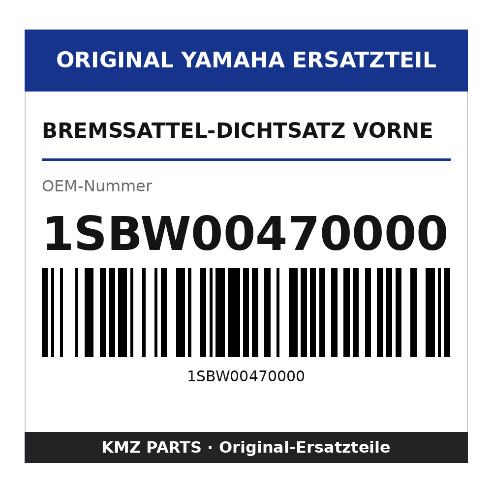 Yamaha Bremssattel-Dichtsatz vorne 1SBW00470000