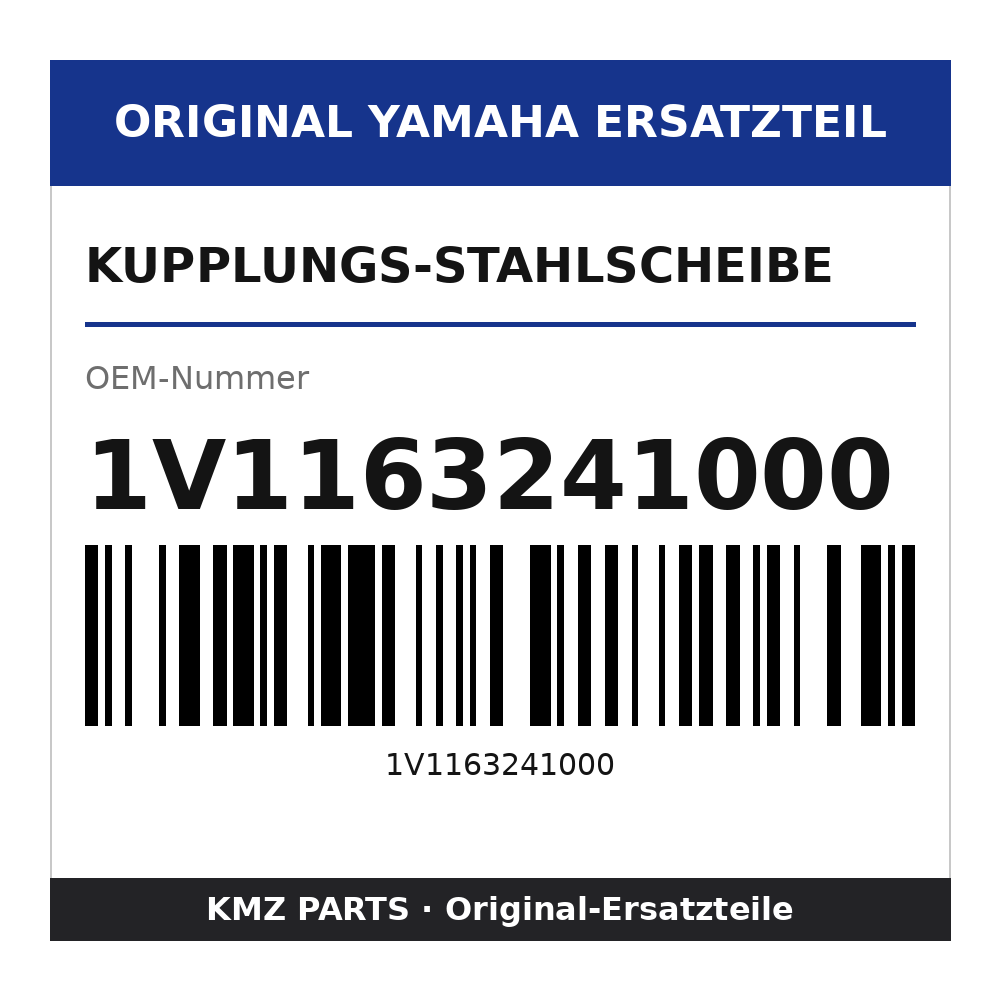 Yamaha Kupplungs-Stahlscheibe 1V1163241000