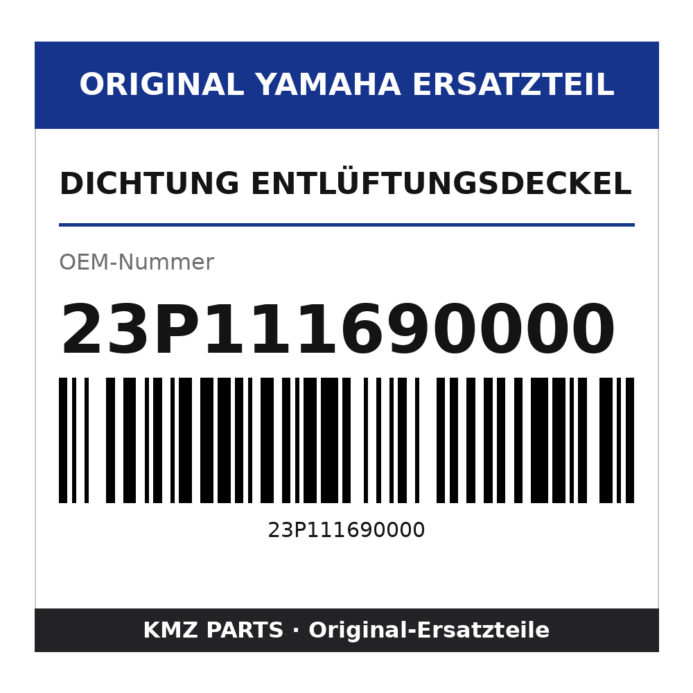 Yamaha Dichtung Entlüftungsdeckel 23P111690000