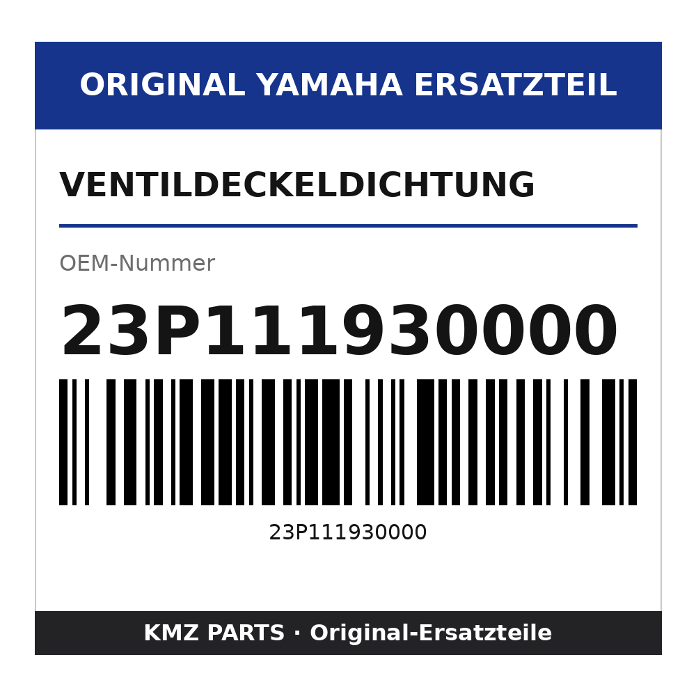 Yamaha Ventildeckeldichtung 23P111930000