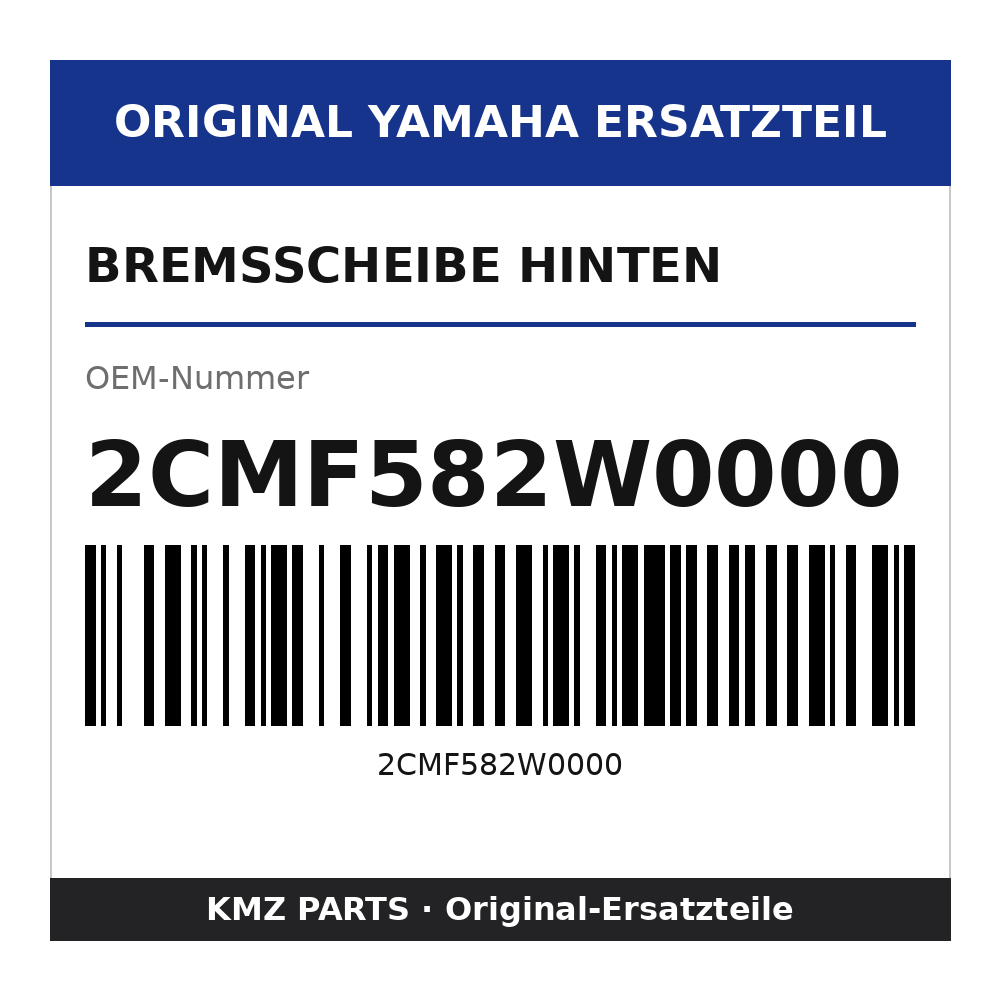 Yamaha Bremsscheibe hinten 2CMF582W0000