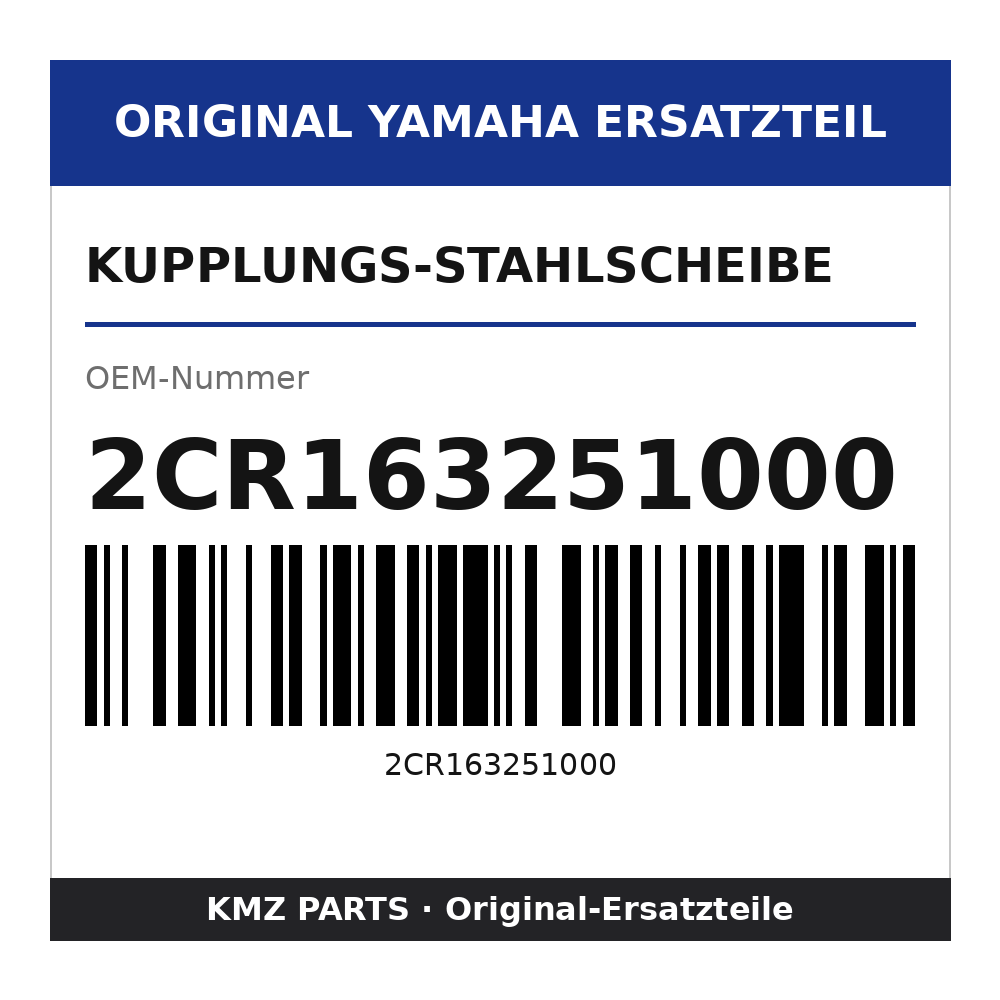 Yamaha Kupplungs-Stahlscheibe 2CR163251000