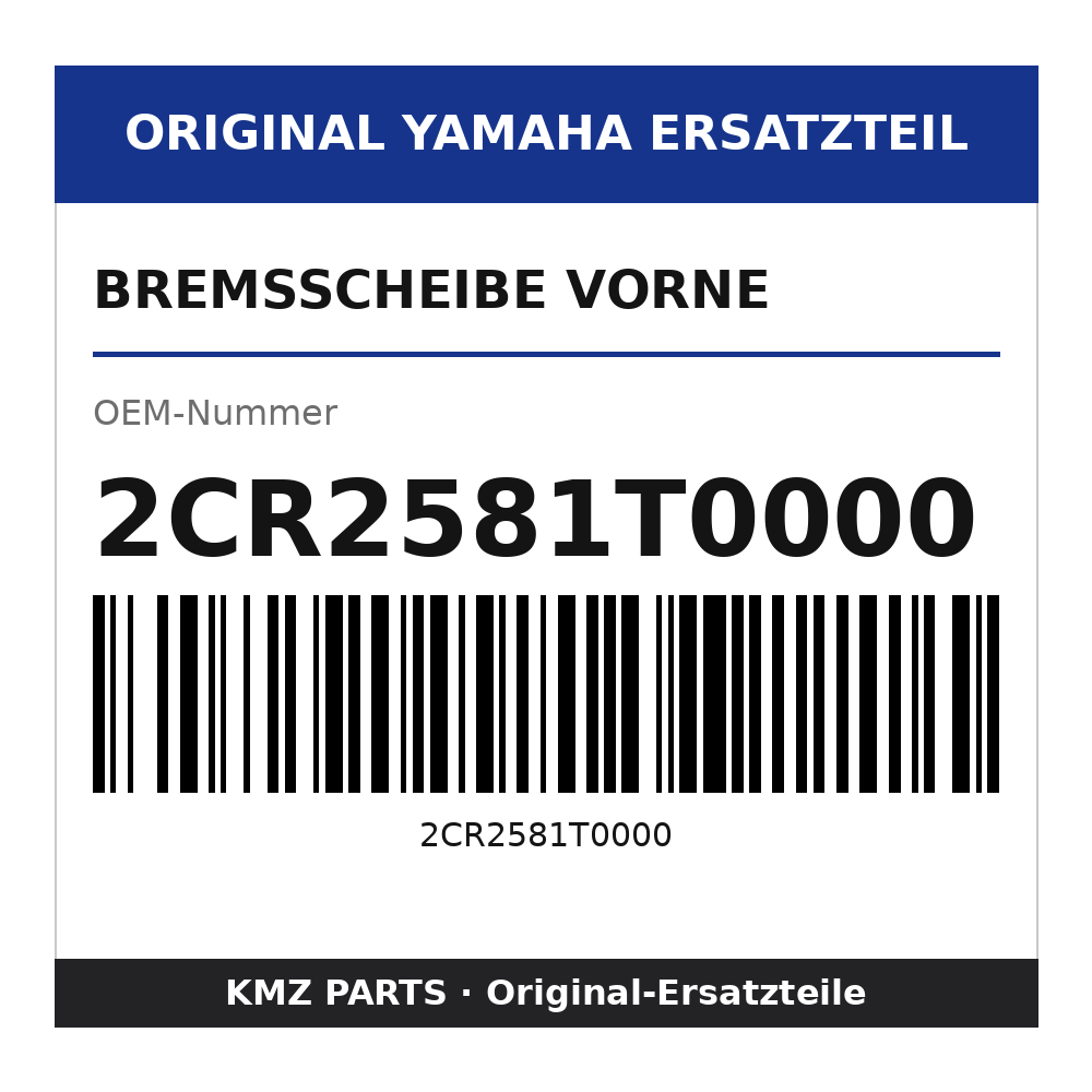 Yamaha Bremsscheibe vorne 2CR2581T0000