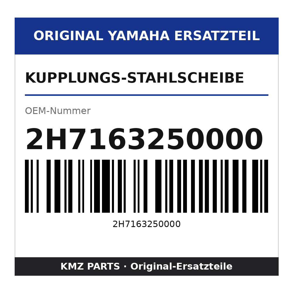 Yamaha Kupplungs-Stahlscheibe 2H7163250000