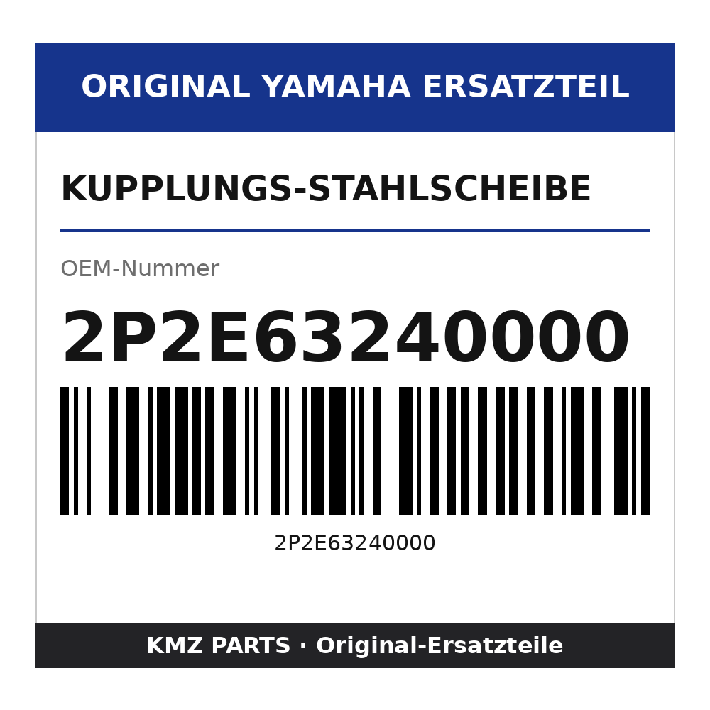 Yamaha Kupplungs-Stahlscheibe 2P2E63240000