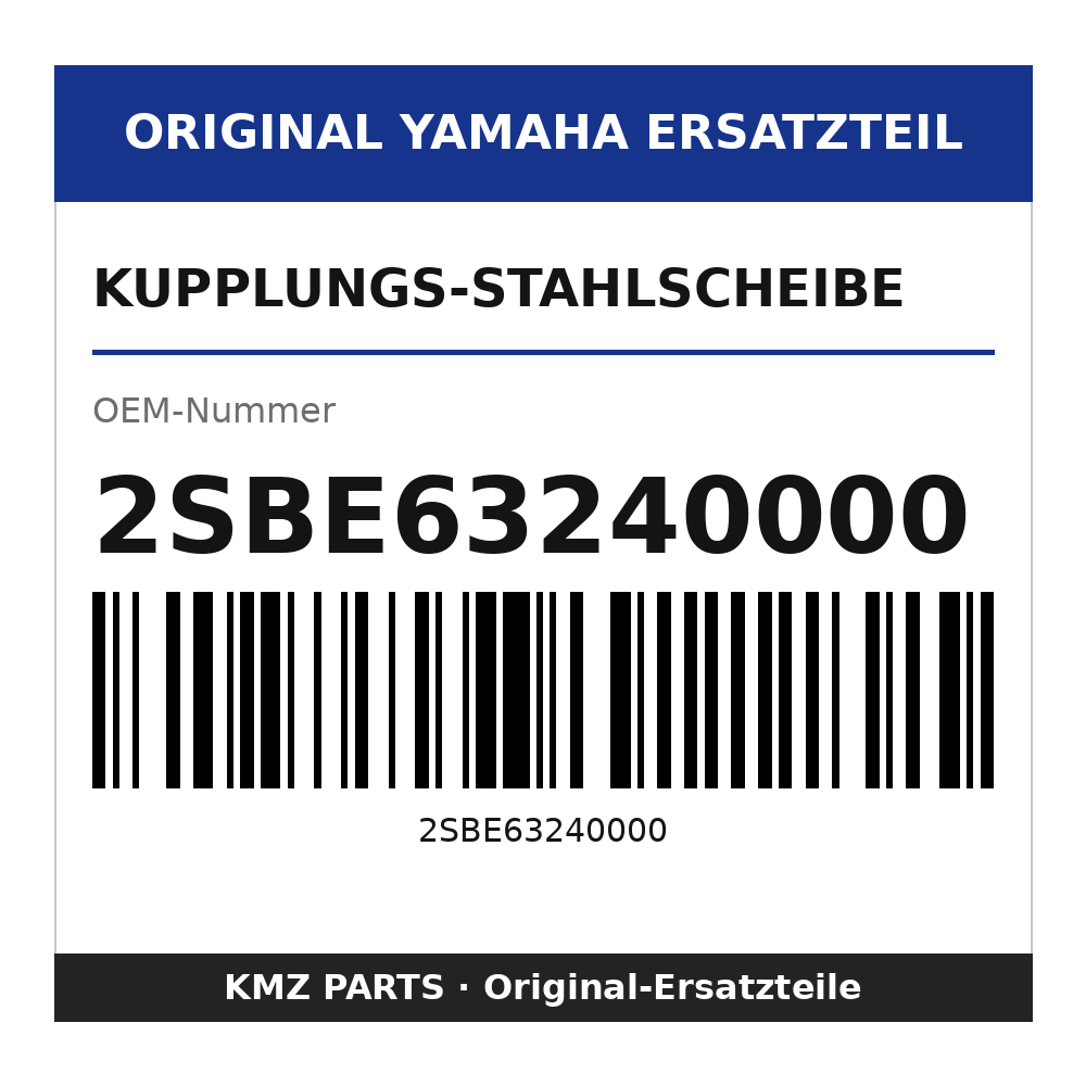 Yamaha Kupplungs-Stahlscheibe 2SBE63240000