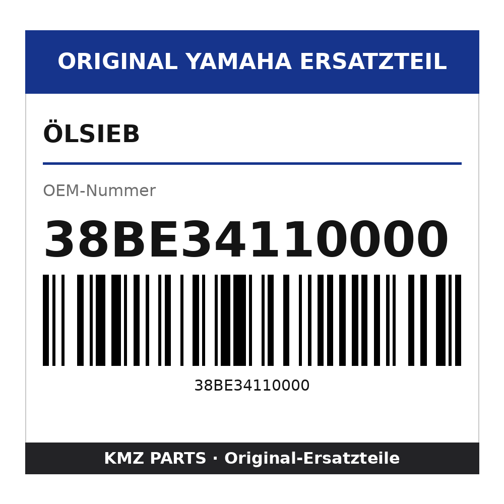Yamaha Ölsieb 38BE34110000