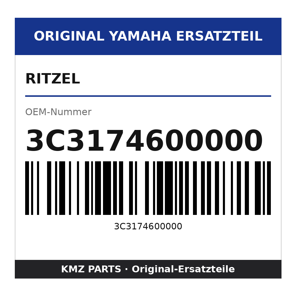 Yamaha Ritzel 3C3174600000