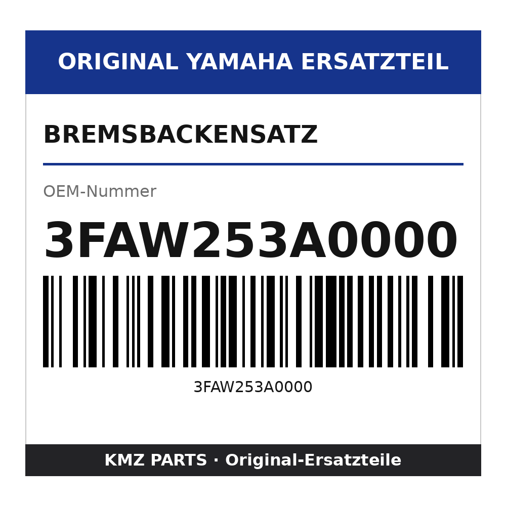 Yamaha Bremsbackensatz 3FAW253A0000