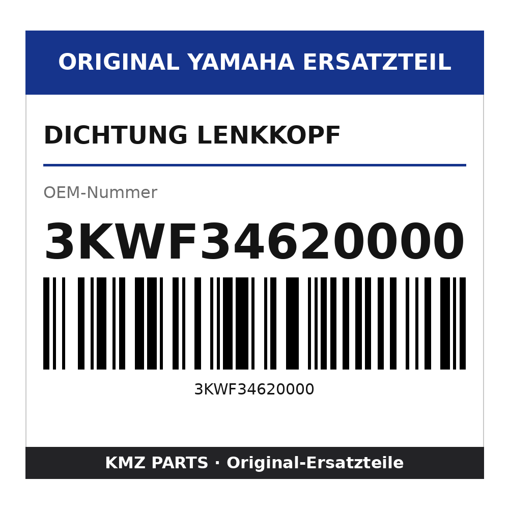 Yamaha Dichtung Lenkkopf 3KWF34620000