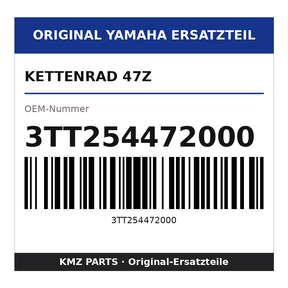 Yamaha Kettenrad 47Z 3TT254472000