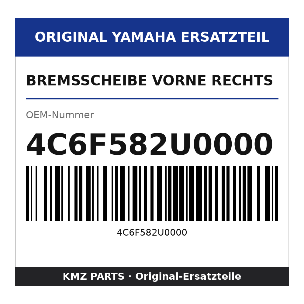 Yamaha Bremsscheibe vorne rechts 4C6F582U0000