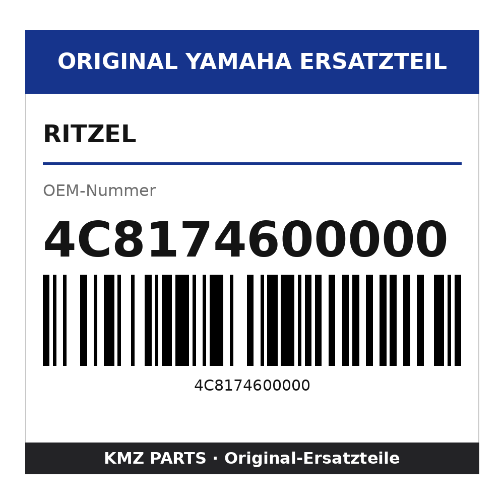 Yamaha Ritzel 4C8174600000
