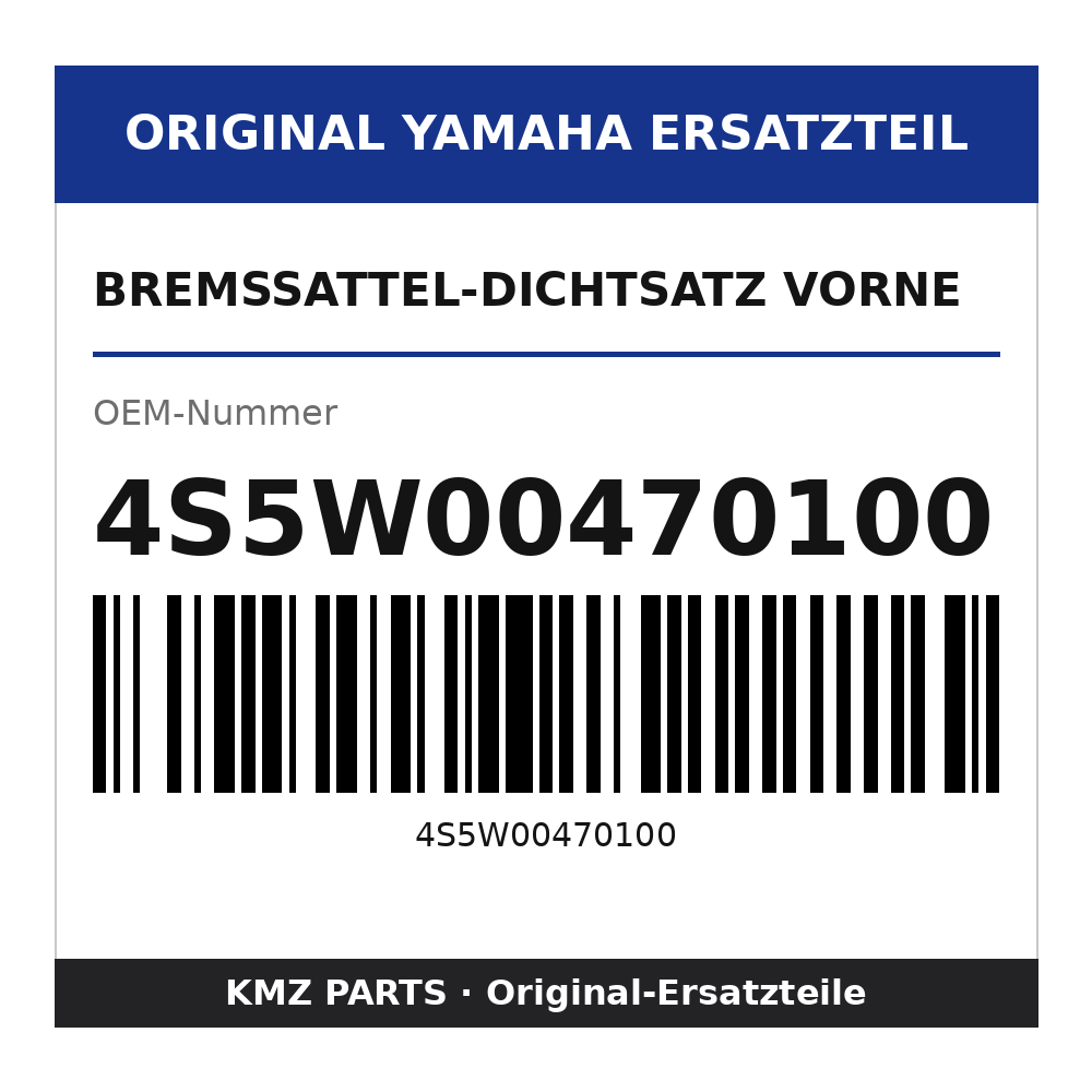 Yamaha Bremssattel-Dichtsatz vorne 4S5W00470100