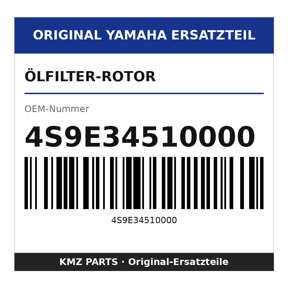 Yamaha Ölfilter-Rotor 4S9E34510000