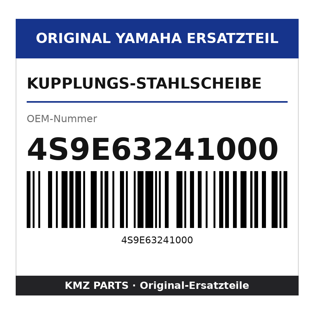 Yamaha Kupplungs-Stahlscheibe 4S9E63241000