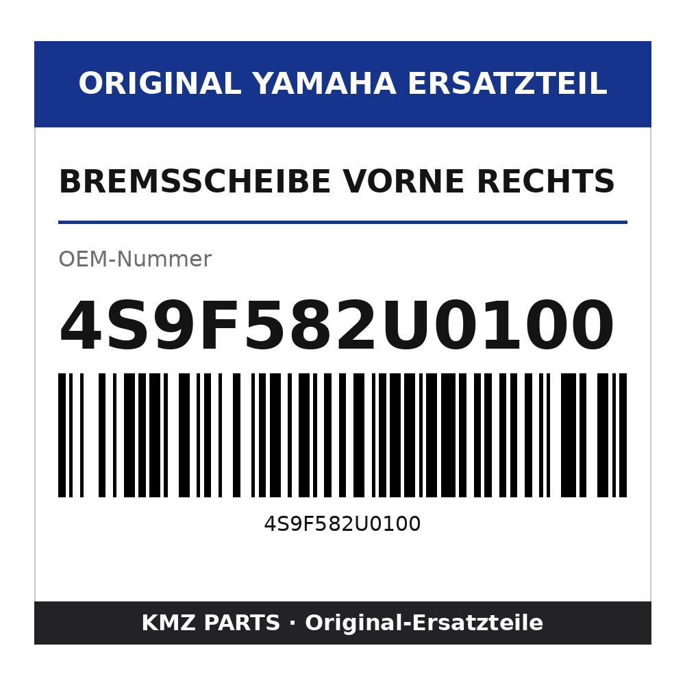 Yamaha Bremsscheibe vorne rechts 4S9F582U0100