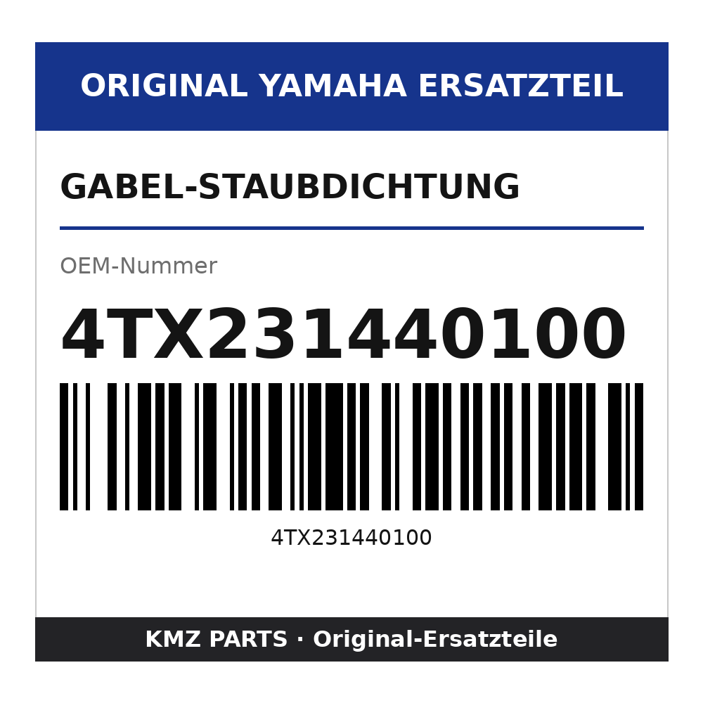 Yamaha Gabel-Staubdichtung 4TX231440100