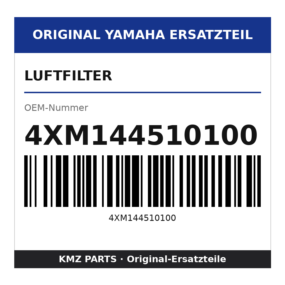 Yamaha Luftfilter 4XM144510100