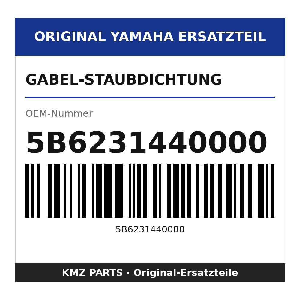 Yamaha Gabel-Staubdichtung 5B6231440000