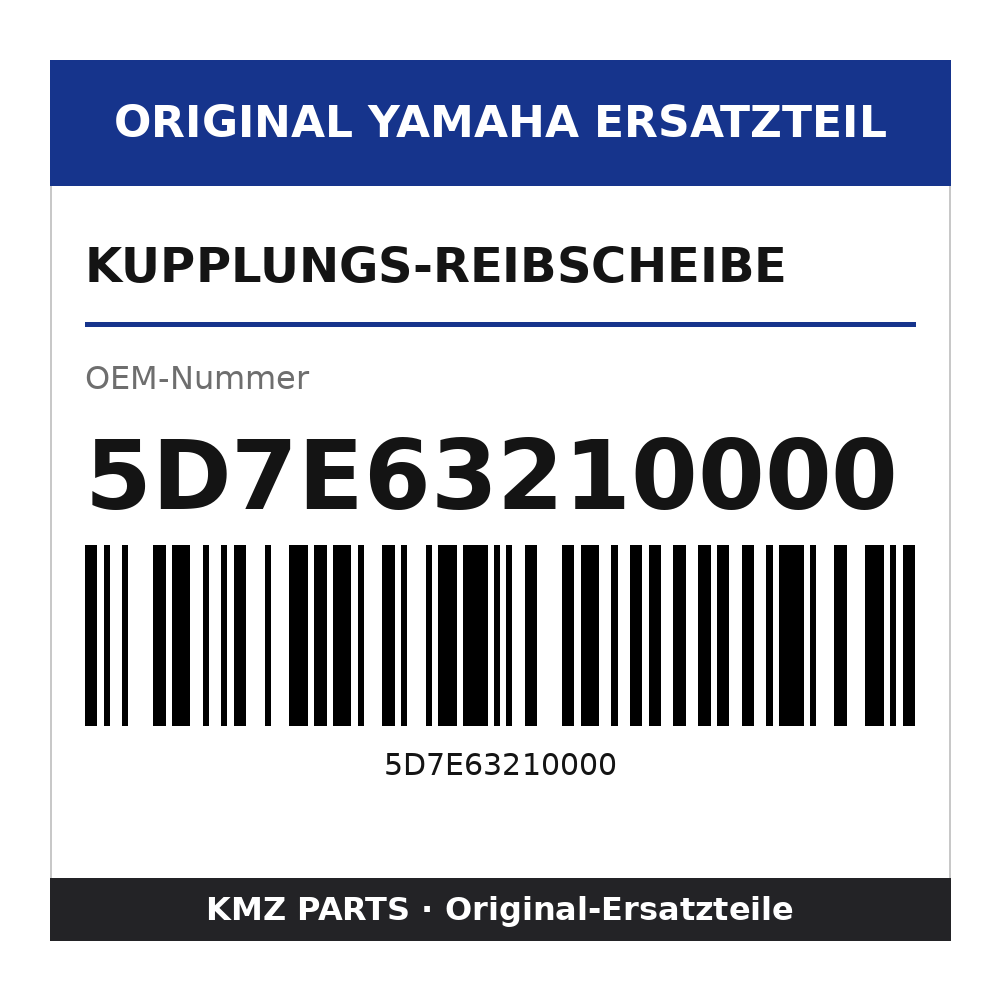 Yamaha Kupplungs-Reibscheibe 5D7E63210000