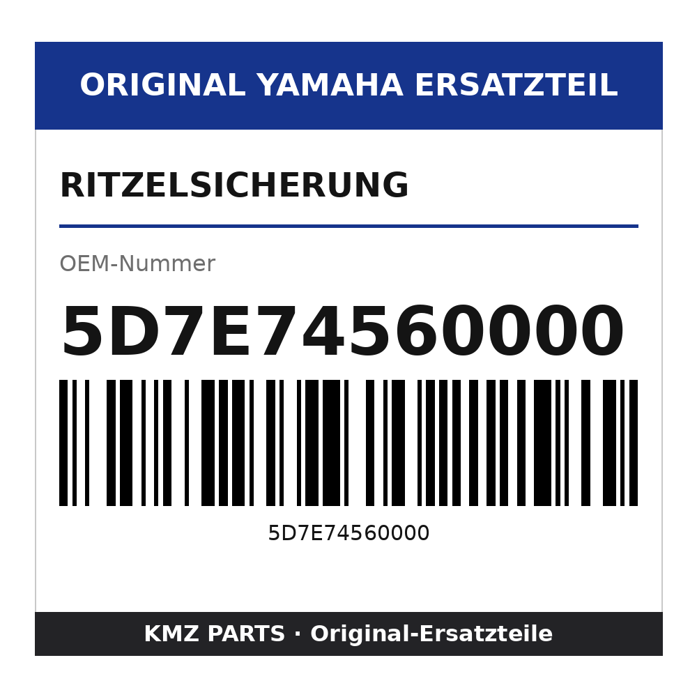 Yamaha Ritzelsicherung 5D7E74560000