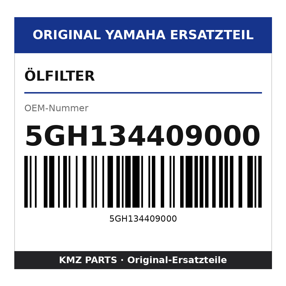 Yamaha Ölfilter 5GH134409000