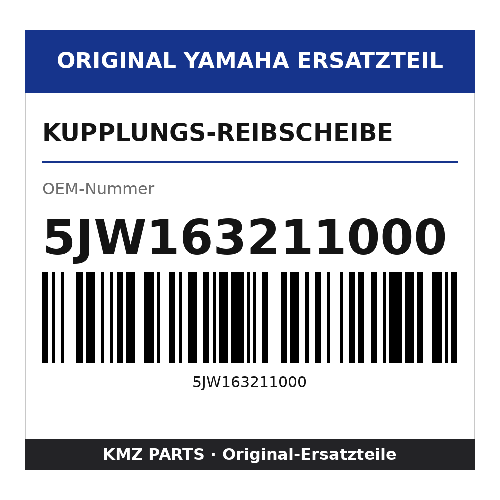 Yamaha Kupplungs-Reibscheibe 5JW163211000
