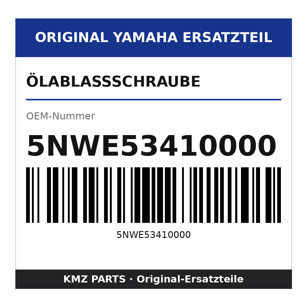 Yamaha Ölablassschraube 5NWE53410000