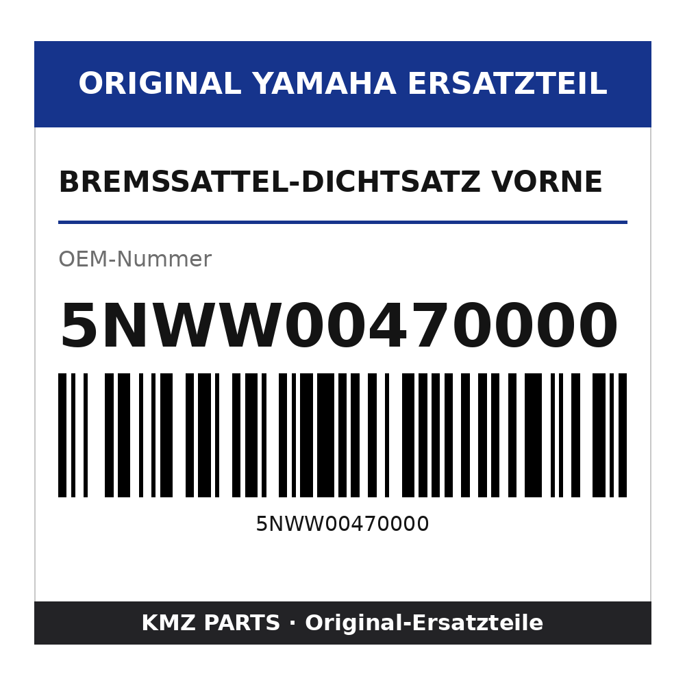 Yamaha Bremssattel-Dichtsatz vorne 5NWW00470000