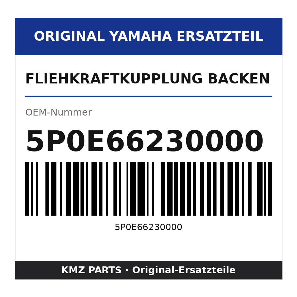 Yamaha Fliehkraftkupplung Backen 5P0E66230000