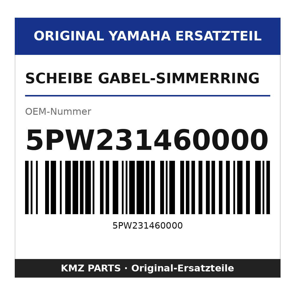Yamaha Scheibe Gabel-Simmerring 5PW231460000