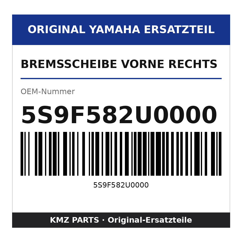 Yamaha Bremsscheibe vorne rechts 5S9F582U0000