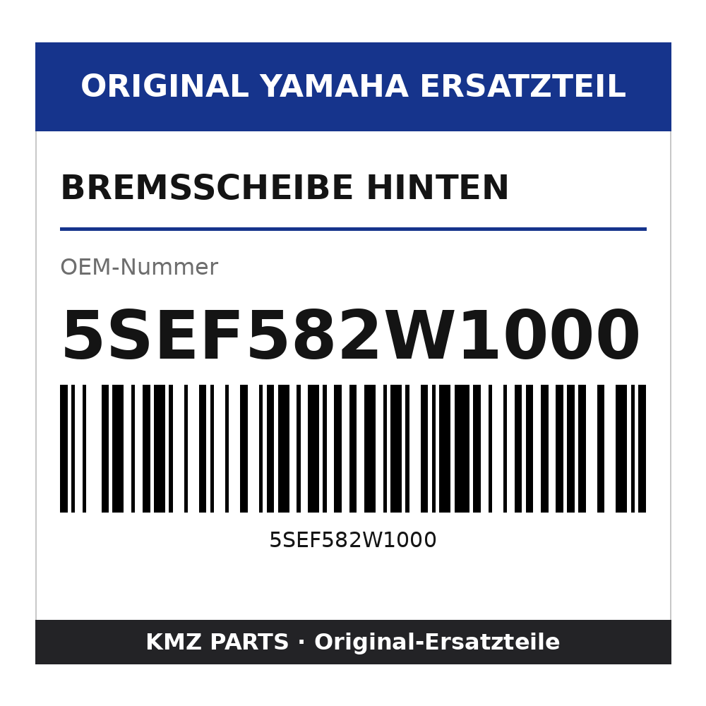 Yamaha Bremsscheibe hinten 5SEF582W1000