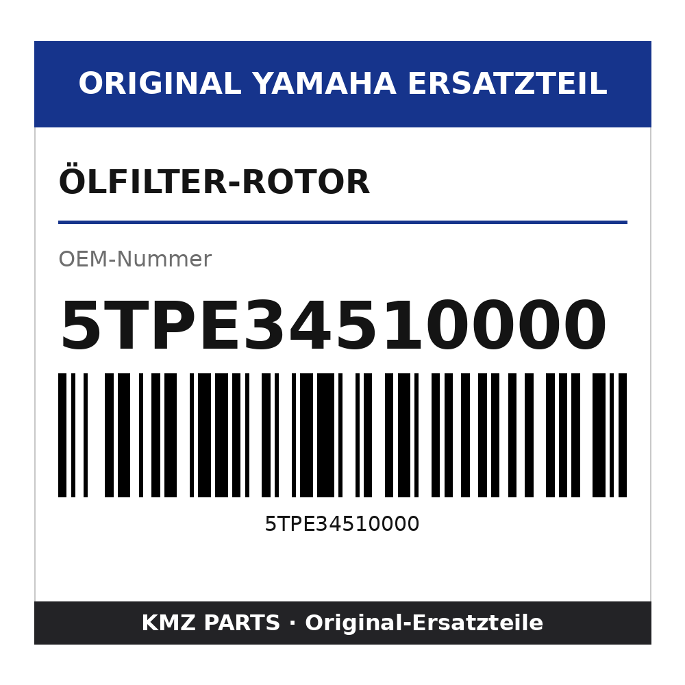 Yamaha Ölfilter-Rotor 5TPE34510000