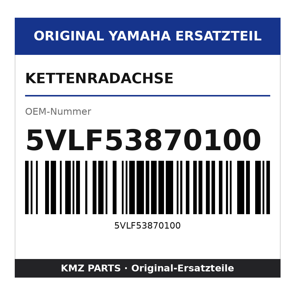 Yamaha Kettenradachse 5VLF53870100