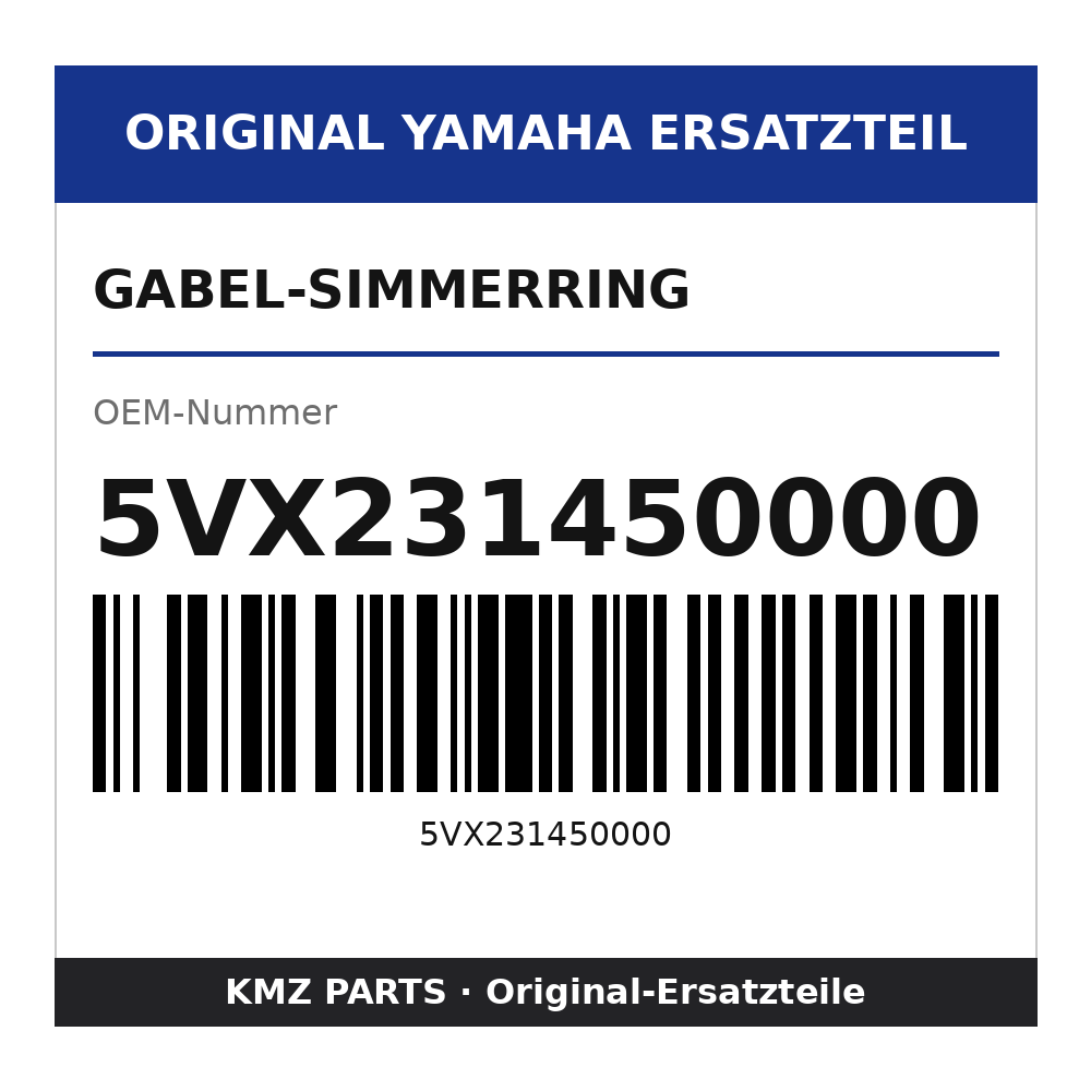 Yamaha Gabel-Simmerring 5VX231450000