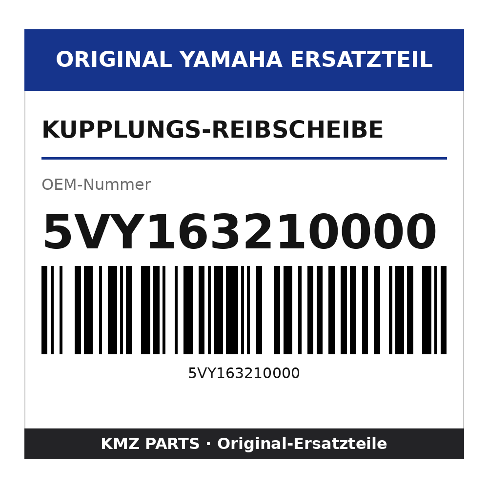 Yamaha Kupplungs-Reibscheibe 5VY163210000