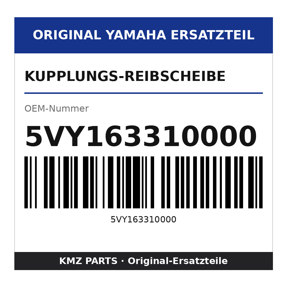Yamaha Kupplungs-Reibscheibe 5VY163310000