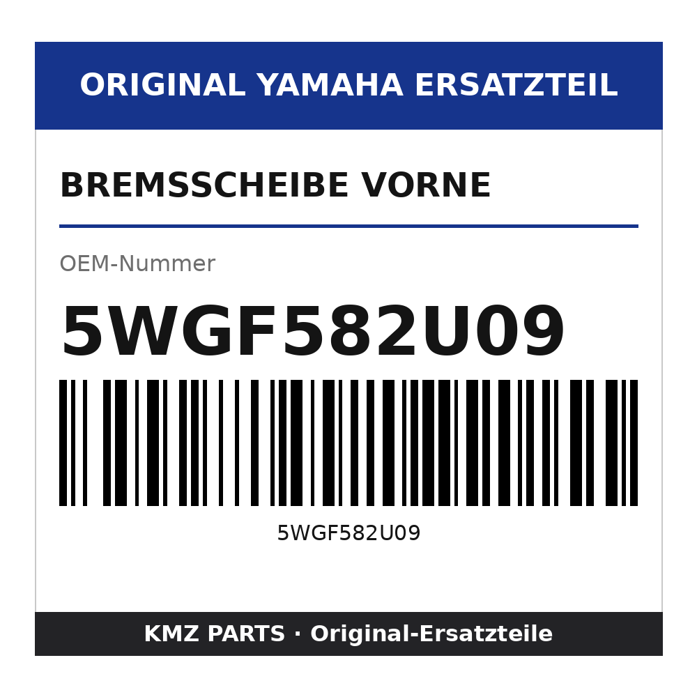 Yamaha Bremsscheibe vorne 5WGF582U09