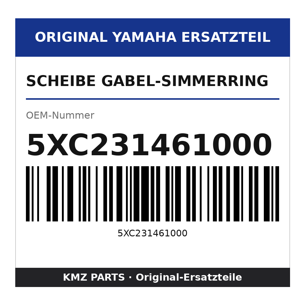 Yamaha Scheibe Gabel-Simmerring 5XC231461000