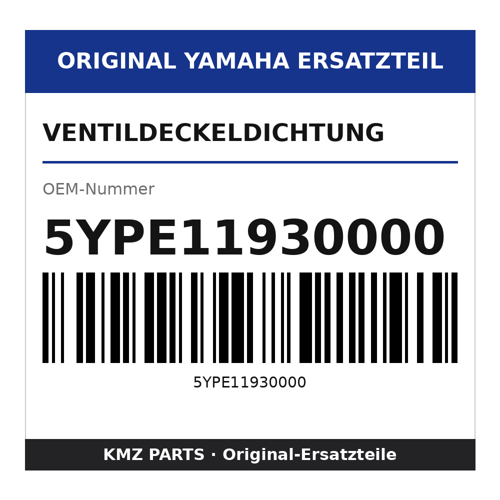Yamaha Ventildeckeldichtung 5YPE11930000