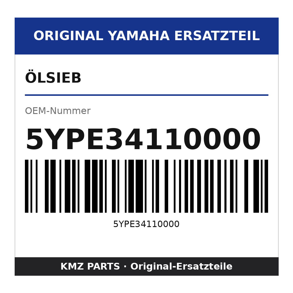 Yamaha Ölsieb 5YPE34110000