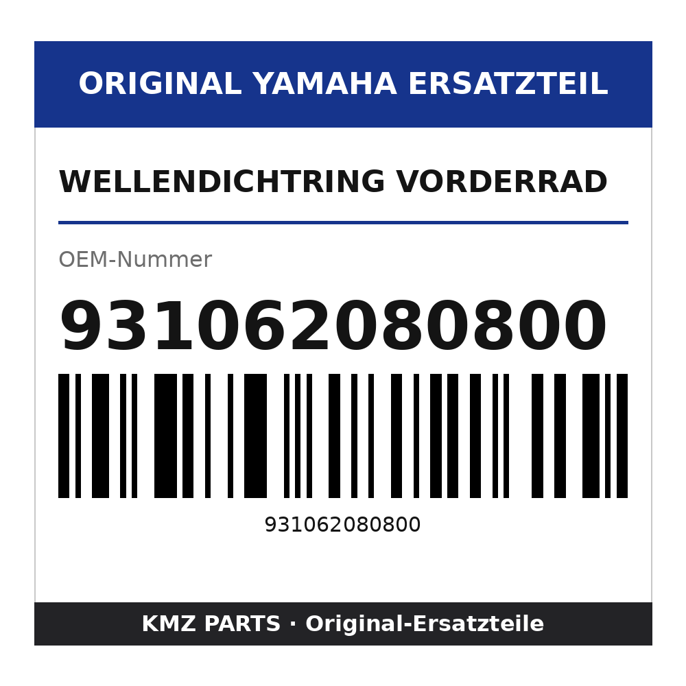 Yamaha Wellendichtring Vorderrad 931062080800