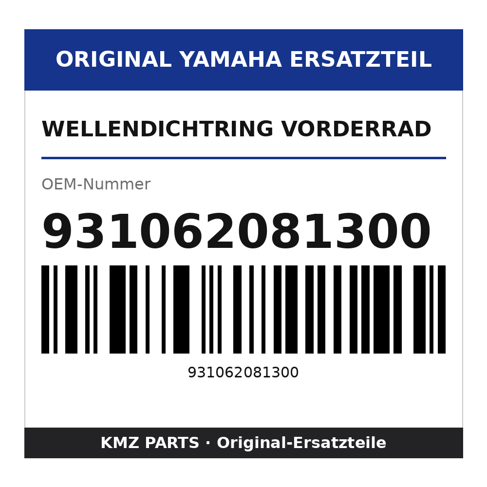 Yamaha Wellendichtring Vorderrad 931062081300