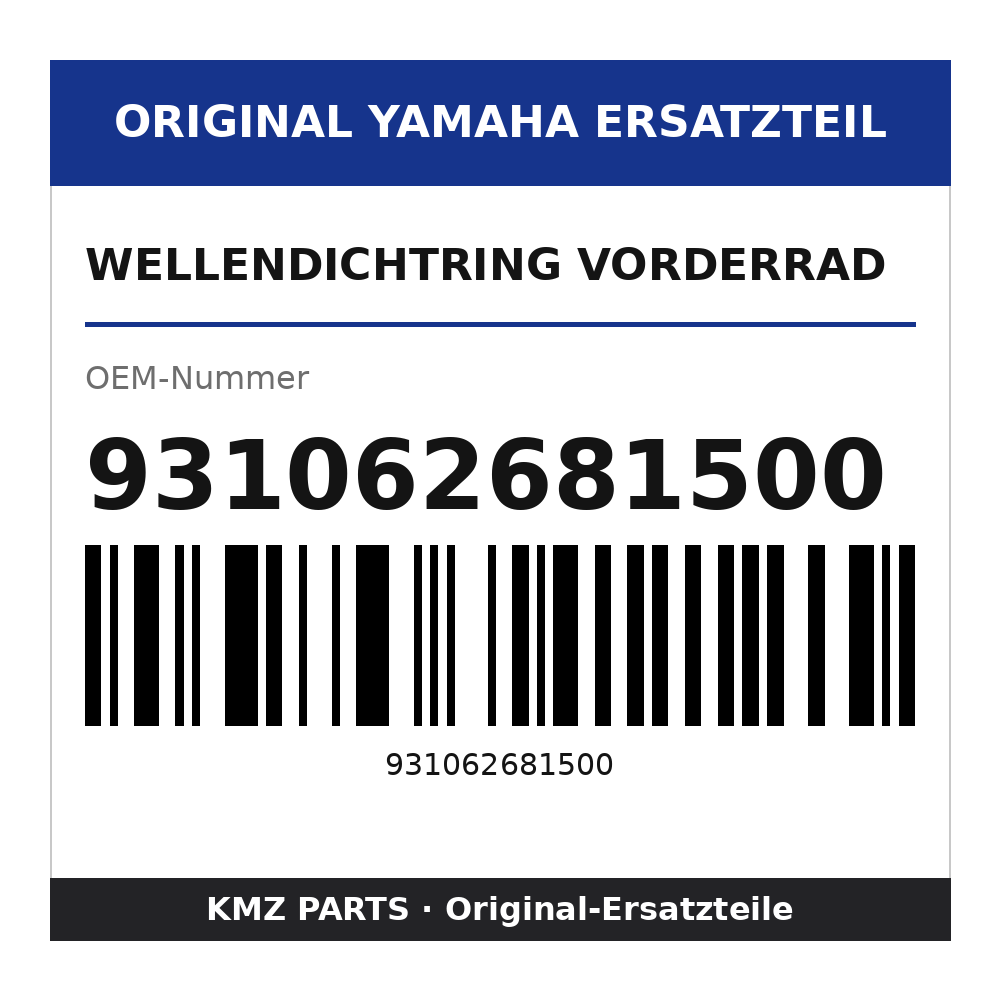 Yamaha Wellendichtring Vorderrad 931062681500