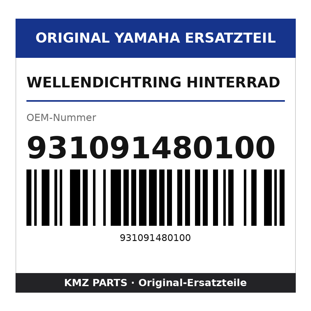 Yamaha Wellendichtring Hinterrad 931091480100