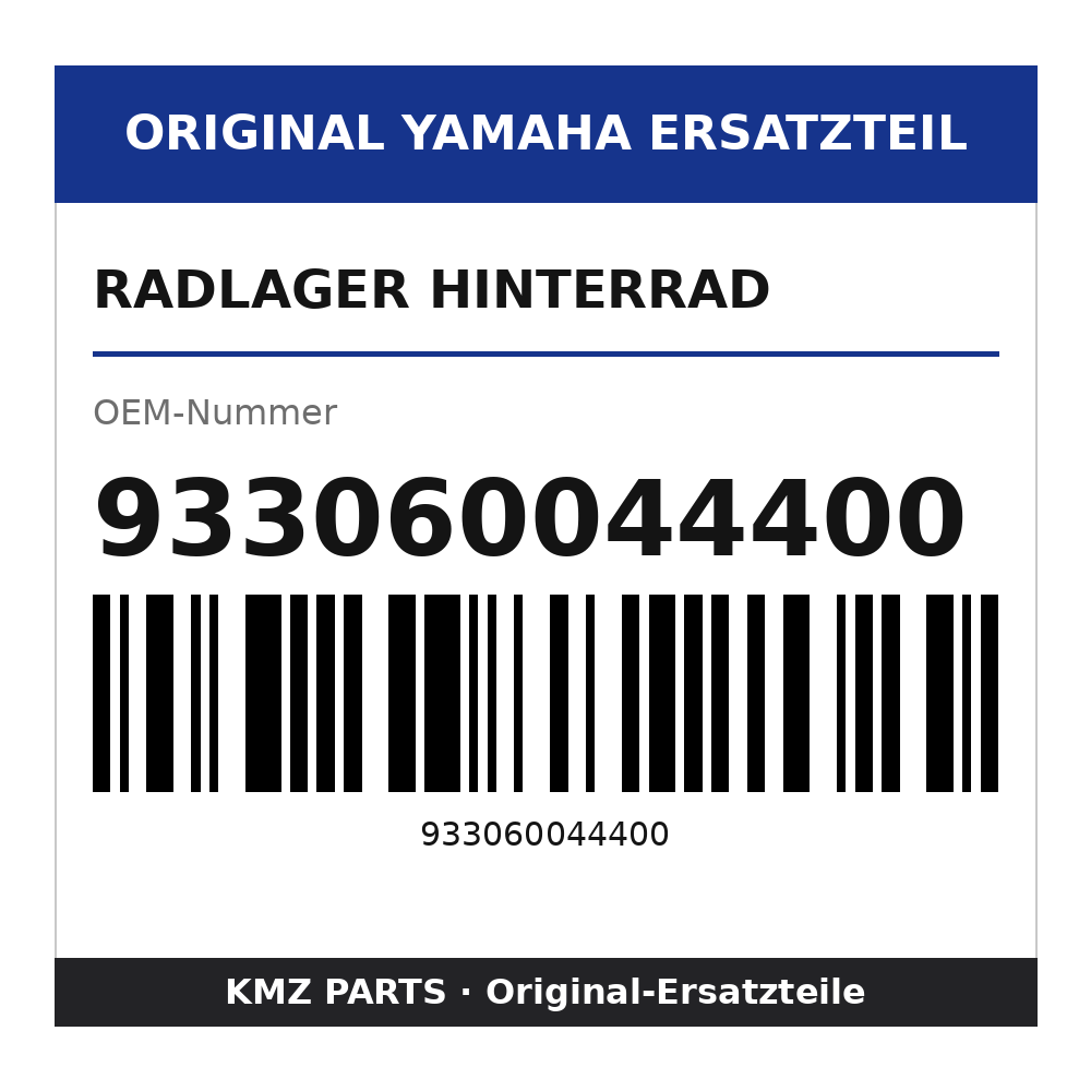 Yamaha Radlager Hinterrad 933060044400