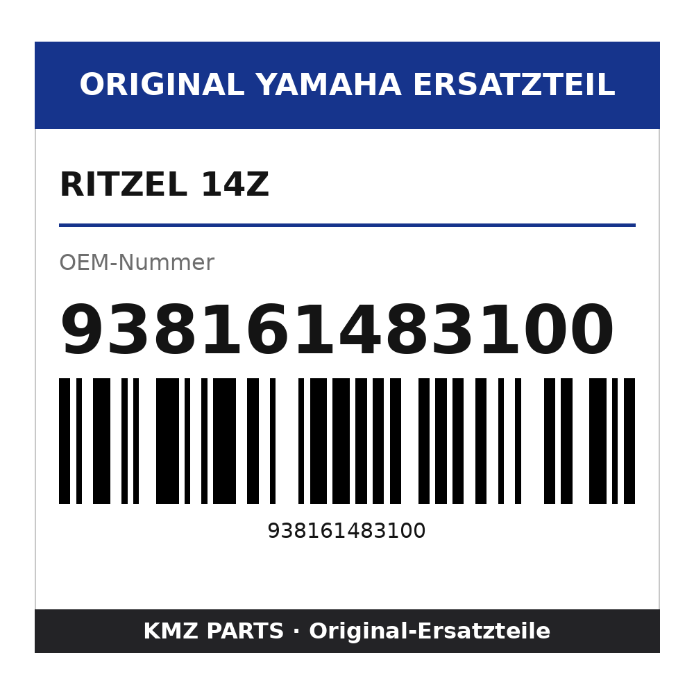 Yamaha Ritzel 14Z 938161483100