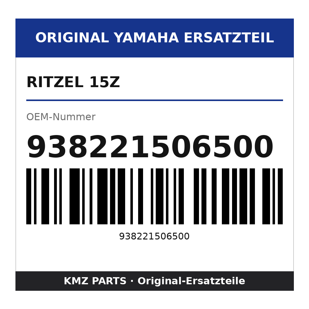 Yamaha Ritzel 15Z 938221506500